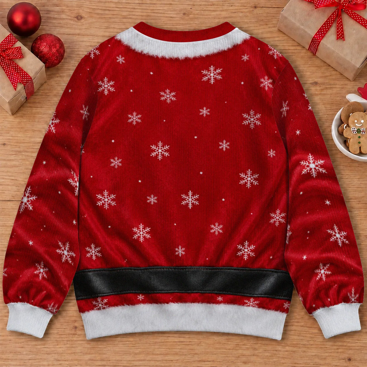 Red Glove Hand Bra Ugly Christmas Sweater – Funny 3D Illusion Matching Couple Sweatshirt for Men & Women