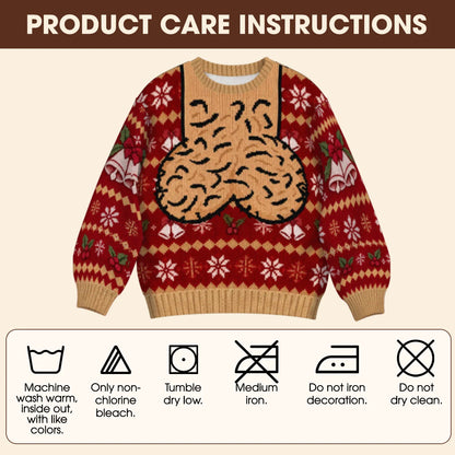 Hairy Jingle Balls Ugly Christmas Sweater – Funny 3D Illusion Sweatshirt for Men & Women, Naughty Gag Gift