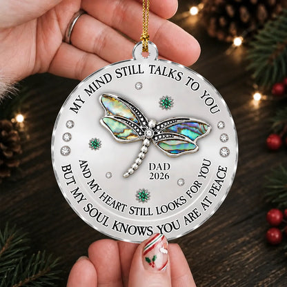 Personalized Butterfly Memorial Acrylic Christmas Ornament – Names & Remembrance Years Keepsake