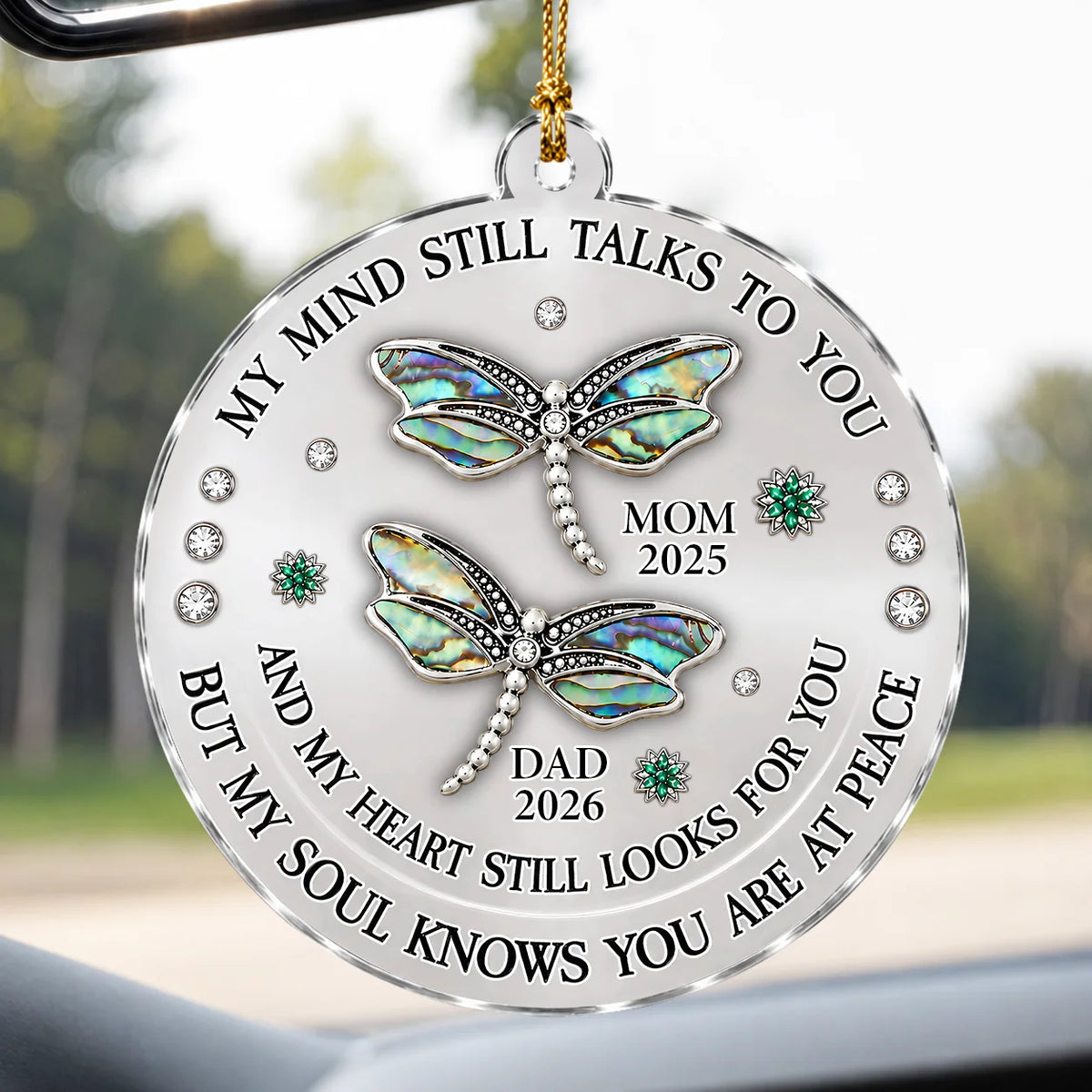 Personalized Butterfly Memorial Acrylic Christmas Ornament – Names & Remembrance Years Keepsake
