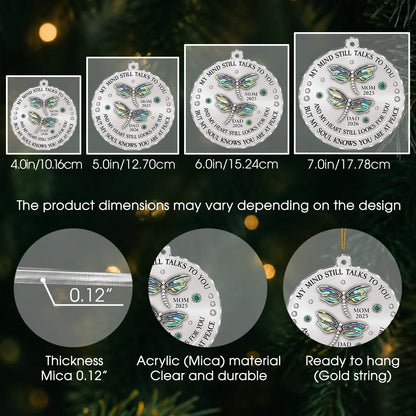 Personalized Butterfly Memorial Acrylic Christmas Ornament – Names & Remembrance Years Keepsake
