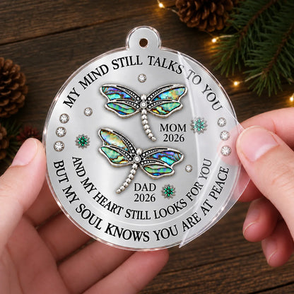 Personalized Butterfly Memorial Acrylic Christmas Ornament – Names & Remembrance Years Keepsake