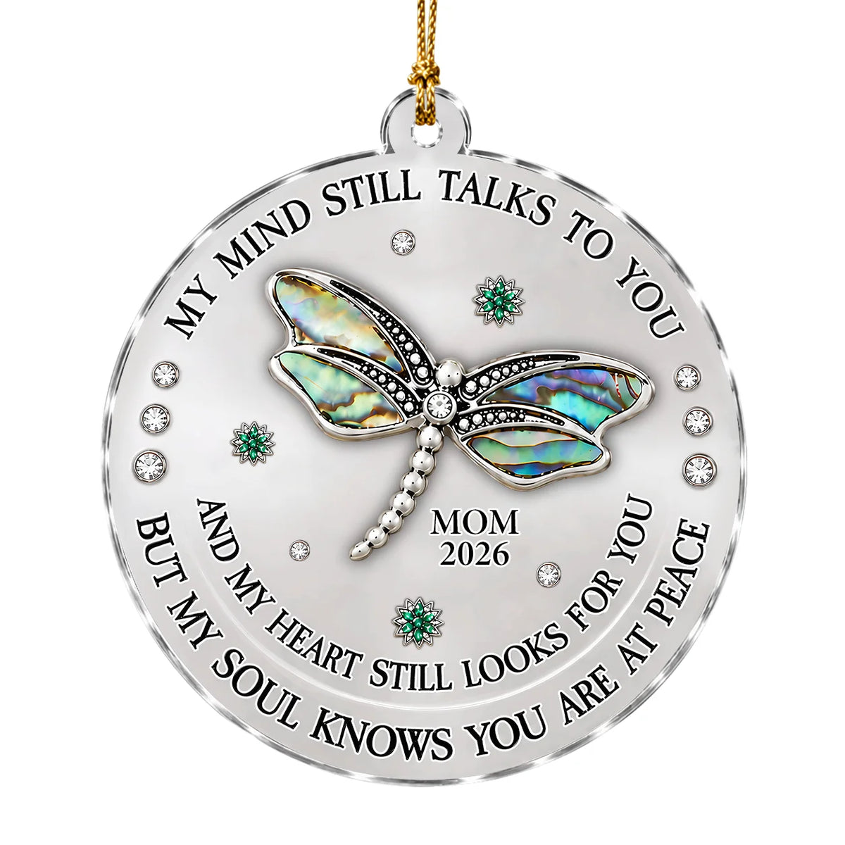 Personalized Butterfly Memorial Acrylic Christmas Ornament – Names & Remembrance Years Keepsake