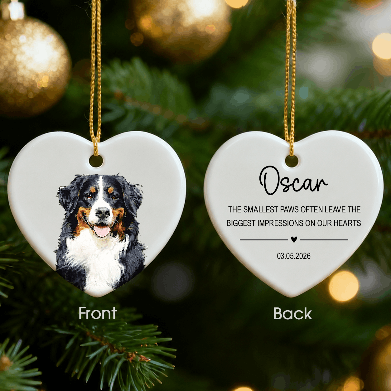 Personalized Pet Memorial Photo Ceramic Ornament – Dog & Cat Remembrance Gift