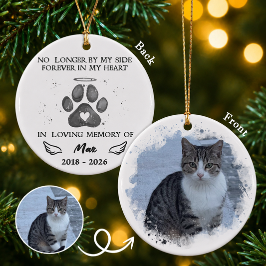 Personalized Pet Memorial Ornament – Custom Pet Photo Ceramic Christmas Gift