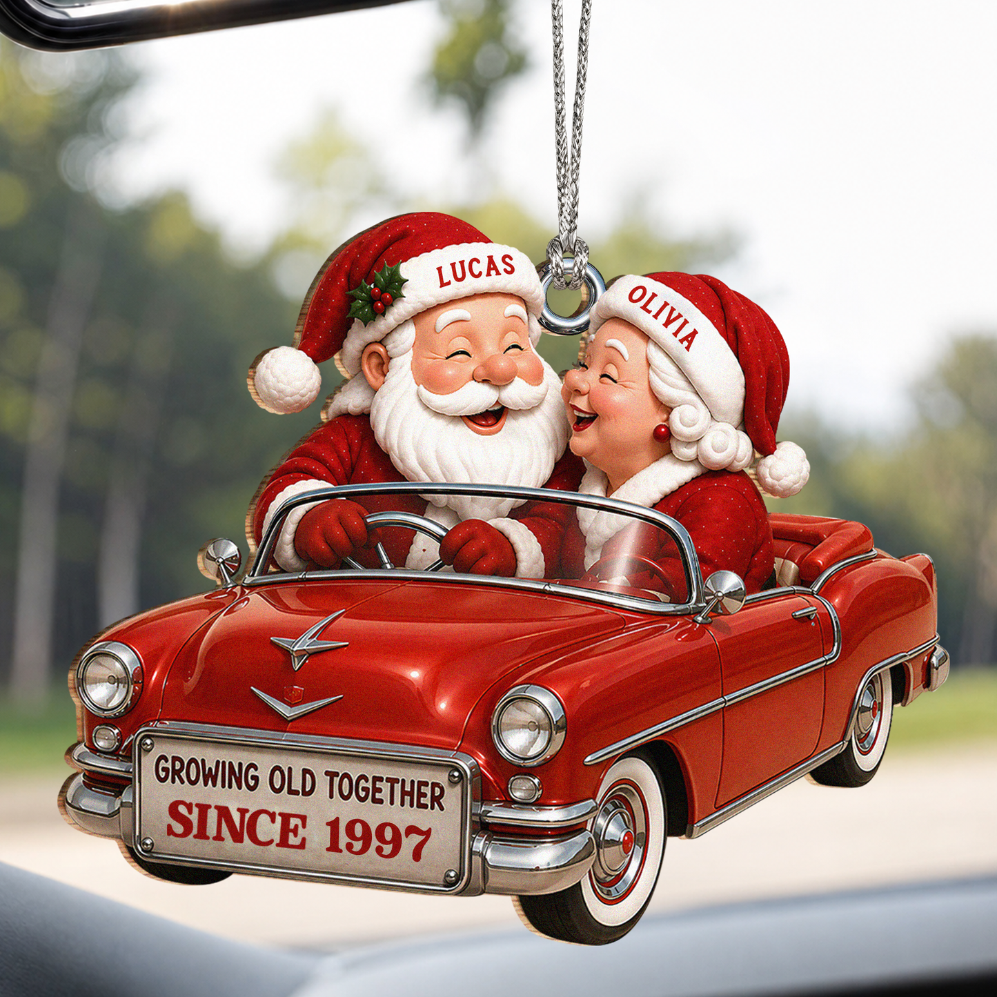 Personalized Growing Old Together Couple Wood Ornament – Anniversary Christmas Gift