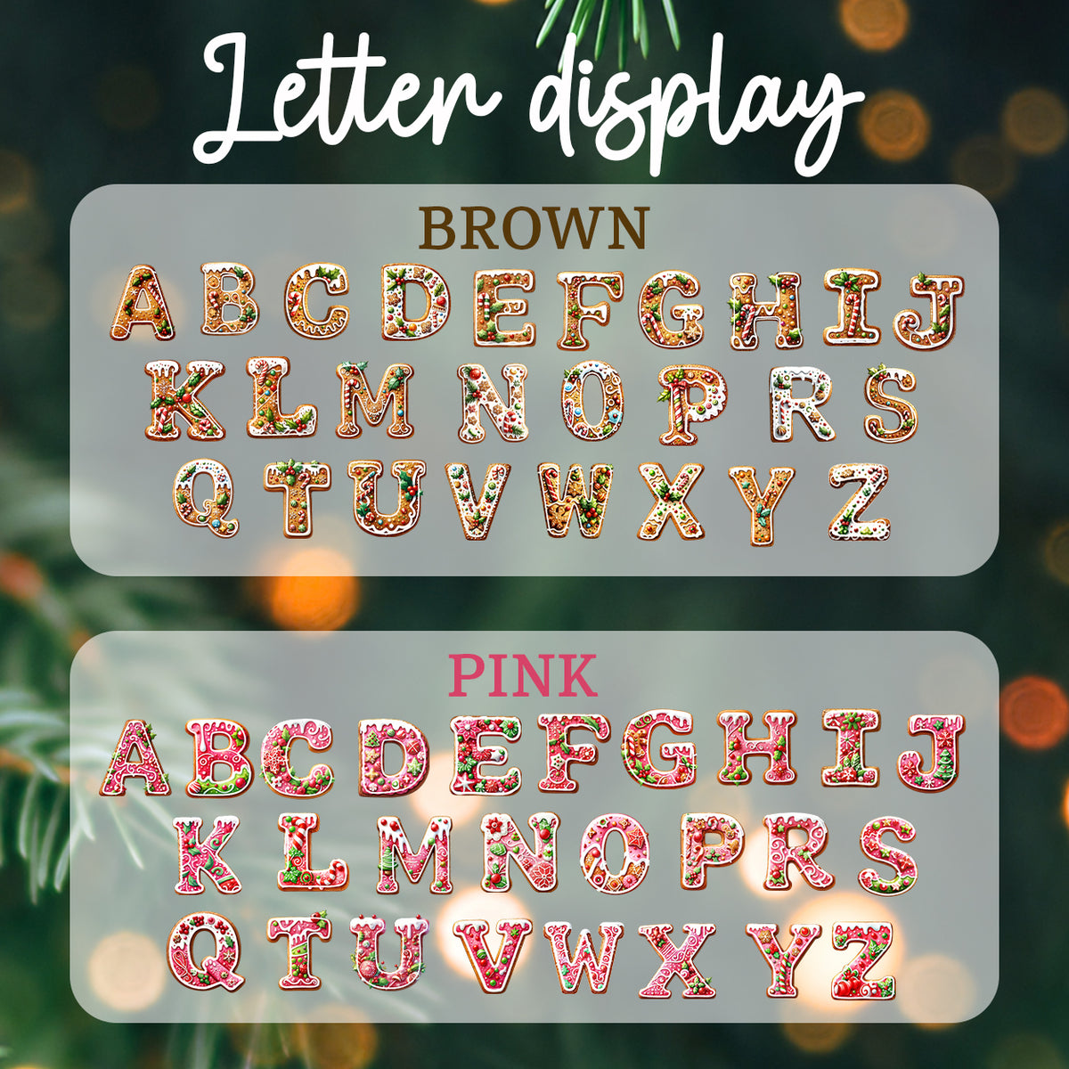 Personalized Christmas Name Wood Ornament – Custom Letter Tree Ornament Family Gift