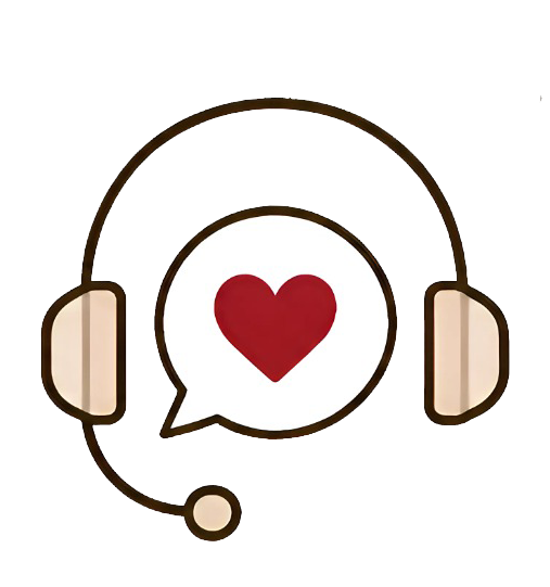 Support headset with heart